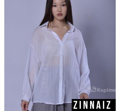 Женская рубашка белая марлевка Zinnaiz z3118 в Алматы